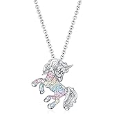 Unicorns Necklace Gifts for Girls,Rainbow Unicorn Necklaces Jewelry Gift for Women Girls Unicorn Lovers