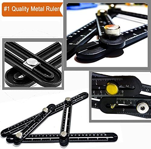 Exe Ultimate Multi Angle Ruler, 836 Angleizer Alumium Alloy Template Tool/layout Tool Measurement For Drawing, Cabinet, Measuring Angles, Curves