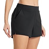 baleaf Women's High Waist Running Shorts 2.5" Athletic Workout Quick Dry Lightweight Sport Gym Shorts with Pockets Summer