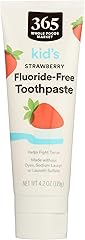 365 by Whole Foods Market, Kid's Fluoride-Free Toothpaste, Strawberry, 4.2 Ounce