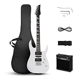 Ktaxon 39" Electric Guitar with 20Watt Amp, Full Size 170 Model Starter Guitar Kit for Beginners & Professionals W/Bag, Shoulder Strap, Wrench Tool, Plectrum - White