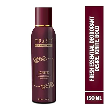 Fresh Essential No Gas Deodorant, Ignite, 150 ml
