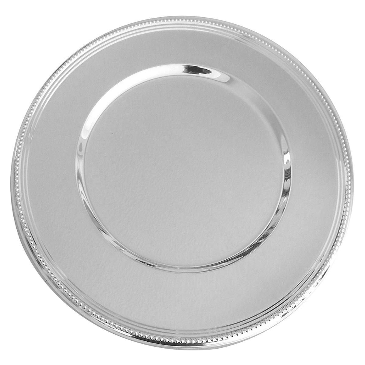 Silberkanne Plate 33 cm with Pearl Edge Premium Silver Plated Elegant Silver-Plated in Top Workmanship