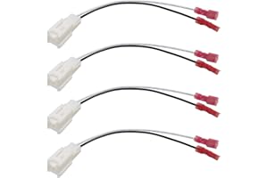 Jayubien Door Speaker Wiring Harness Kit Compatible with Toyota Avalon Tacoma RAV4 Corolla Camry Highlander,2PIN Car Dash Twe