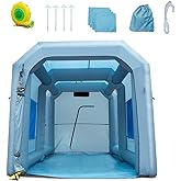 VEVOR Inflatable Paint Booth, 13x10x9ft Inflatable Spray Booth, High Powerful 900W Blowers Spray Booth Tent, Car Paint Tent A