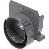 NDS 249 Spee-D Channel Drain Offset End Outlet, Connects NDS Spee-D Channel Drain to 3 in. Drain Pipe and 4 in. Drain Fittings, Adjustable, Gray