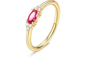 FUNEIA Gold Birthstone Rings for Women Non Tarnish Trendy Stackable Gold Rings that Don't Tarnish Dainty Emerald Green Gemstone Cubic Zirconia Wedding Engagement Ring for her Birthday Gifts Jewelry
