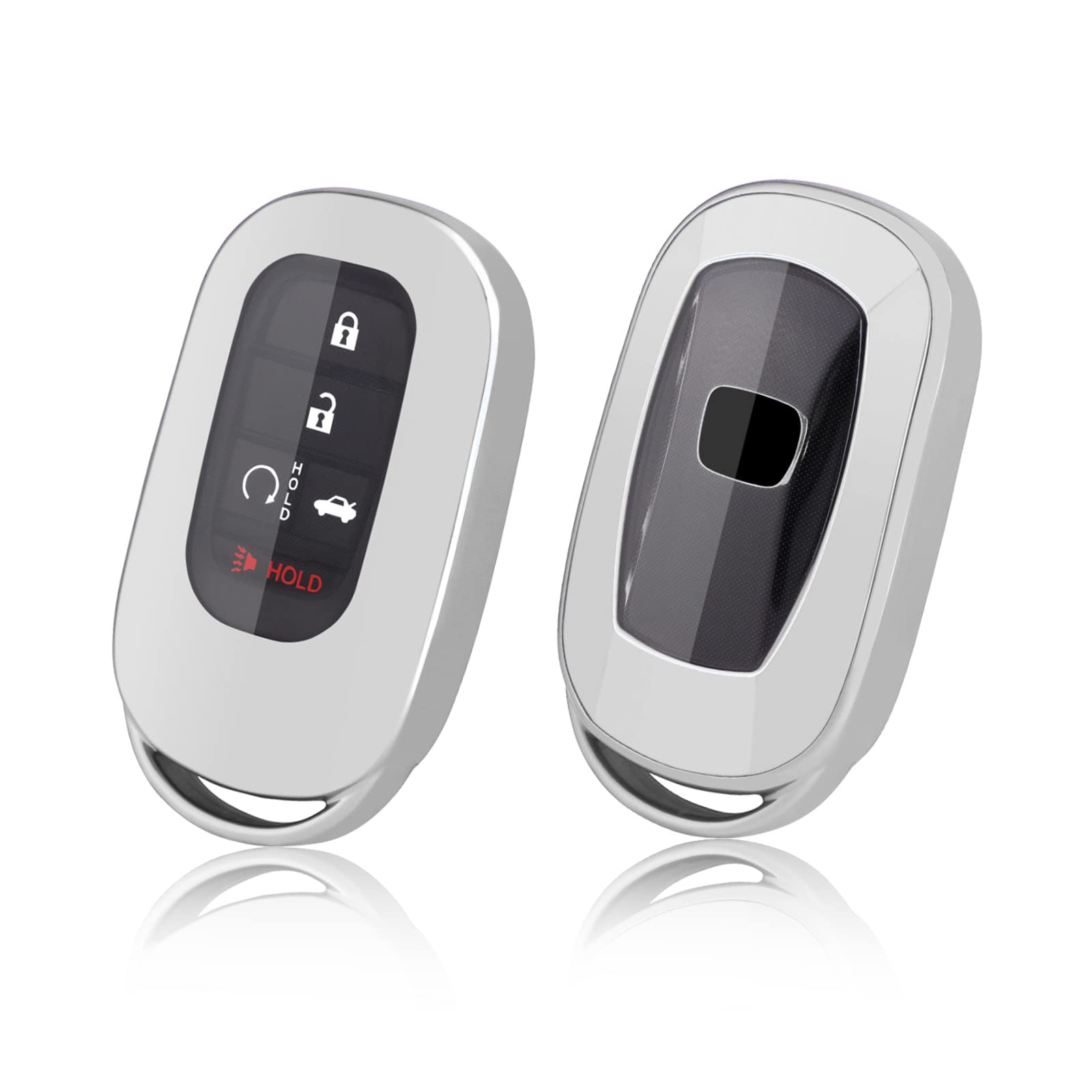 GAFAT Car Key Case Protective Case, TPU Silica Gel, Compatible with Honda HRV HR-V 2022 2023 2024 & Civic 2022 2023, Silver, Protects from Scratches, Waterproof, Non-Slip