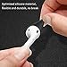 Lastma Upgrade Ultra Thin Airpods EarPods Cover [Fit in The case] [3 Pairs] Anti-Slip Earbuds Silicone Cover Compatible with Apple AirPods 2 & 1 or EarPods - Black