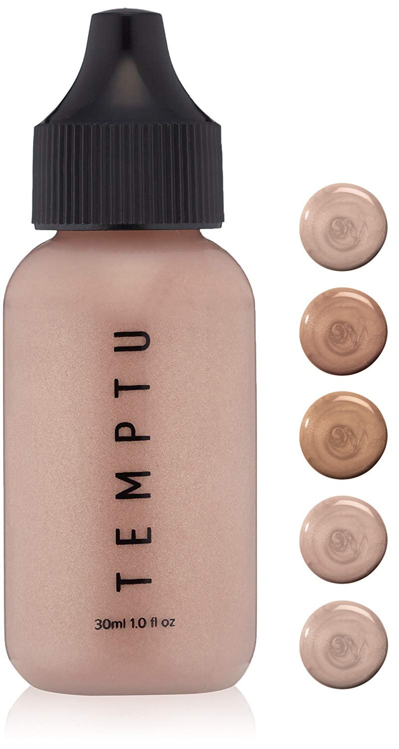 TEMPTU Perfect Canvas Airbrush Highlighter: Long-Wear, Layerable, Light-Reflecting Radiance & Shimmer, Natural-Looking Luminosity, Weightless Illuminator, Buildable Formula, 7 Shades