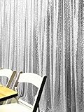 ShiDianYi 4FTX6FT-Silver-SEQUIN Photo Backdrop, Wedding Photo Booth,Photography Background (Silver)