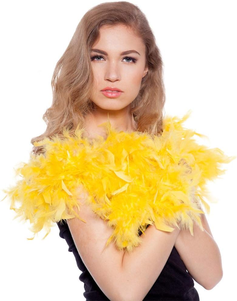 Folat 62074 Feather Boa Yellow 180cm