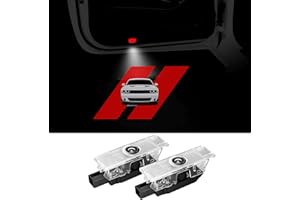 LZYYQX Car Door Light Logo for Challenger - Courtesy Led Welcome Ghost Shadow Lights Projector Compatible with 2015-present Challenger Accessories (Challenger 02)