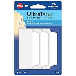 Avery Filing Ultra Tabs, 3" x 1.5", 2-Side