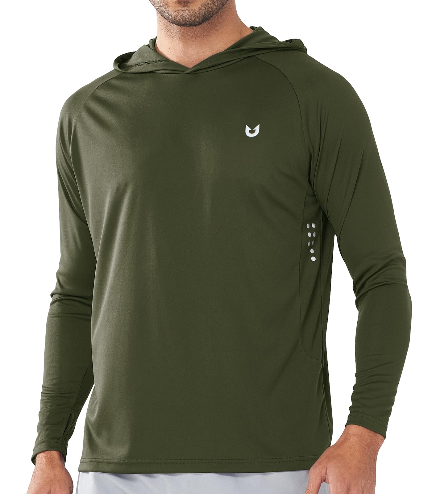 Men's Fishing Hoodie T-Shirt Long Sleeve Sun Protection For Run Hiking