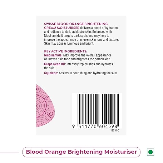 swisse skincare blood orange brightening cream moisturiser 50ml