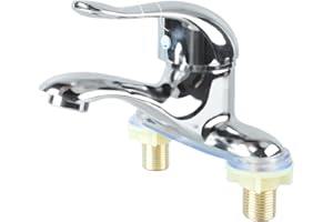 Glomora Bathroom Faucet, Zinc Alloy 2-Hole Mixer Tap, Single Handle Bathroom Sink Faucet, 2 Hole Single Handle Hot and Cold W