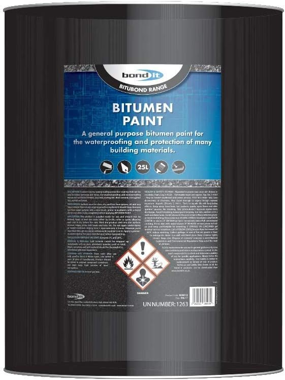 Bond-It Bitumen Paint, 1 litre, Solvent-bourne bituminous black paint for waterproofing & weatherproofing steelwork, concrete - Image 5