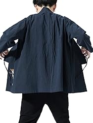 Men's Japanese Kimono Cardigan Loose Cotton Linen