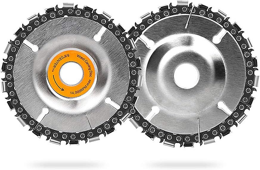 2pcs Grinder Chain Disc, 4 Inch 22Teeth Steel Chainsaw Blade Wood