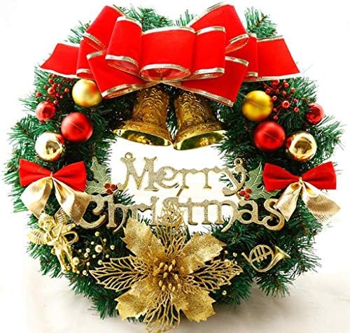 Christmas Wreath 30CM40CM New Year Decorations Christmas Door Hanging Christmas Tree Wreath Ornaments (Size : 30CM)