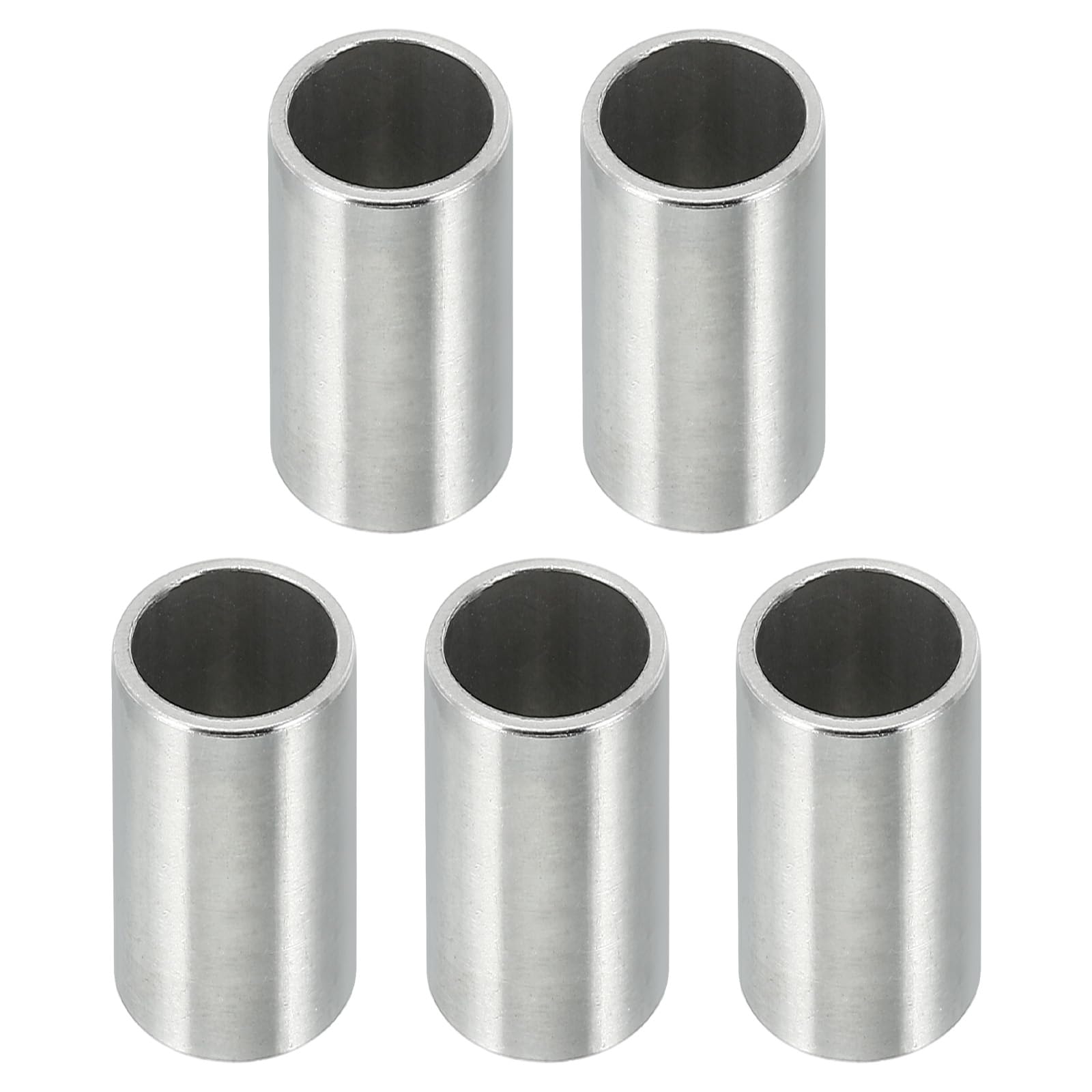 PATIKIL M10 Stainless Steel Spacers, 5 Pcs Metal Spacer Stainless Steel 10.2mm ID x 12mm OD x 20mm L Spacer Screw Standoff Round for 3/8" M10 Screw Bolts