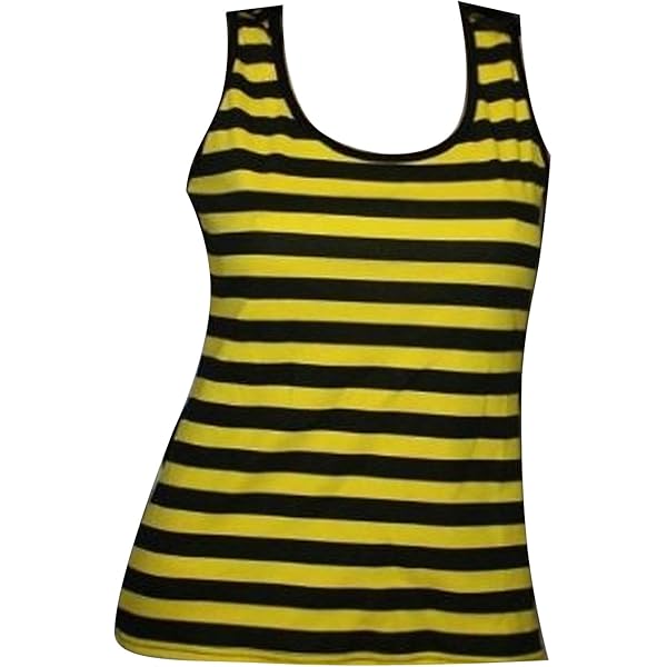 yellow striped tank top