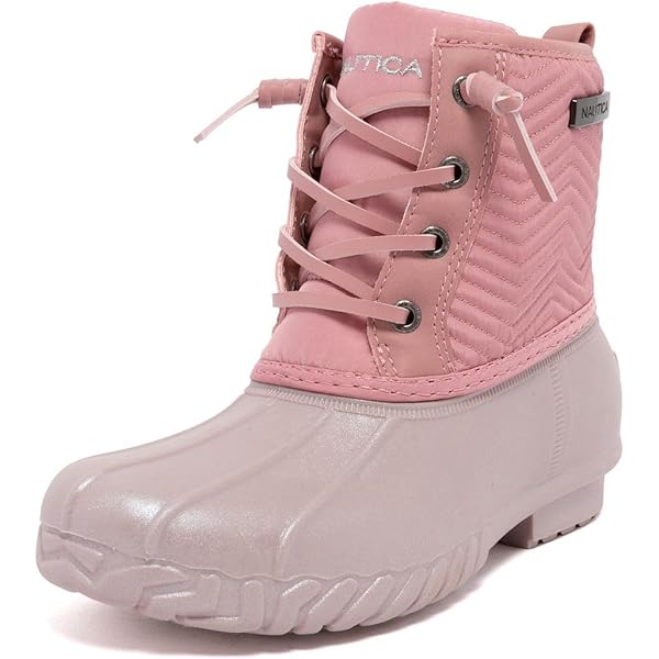 pink and silver sperry duck boots