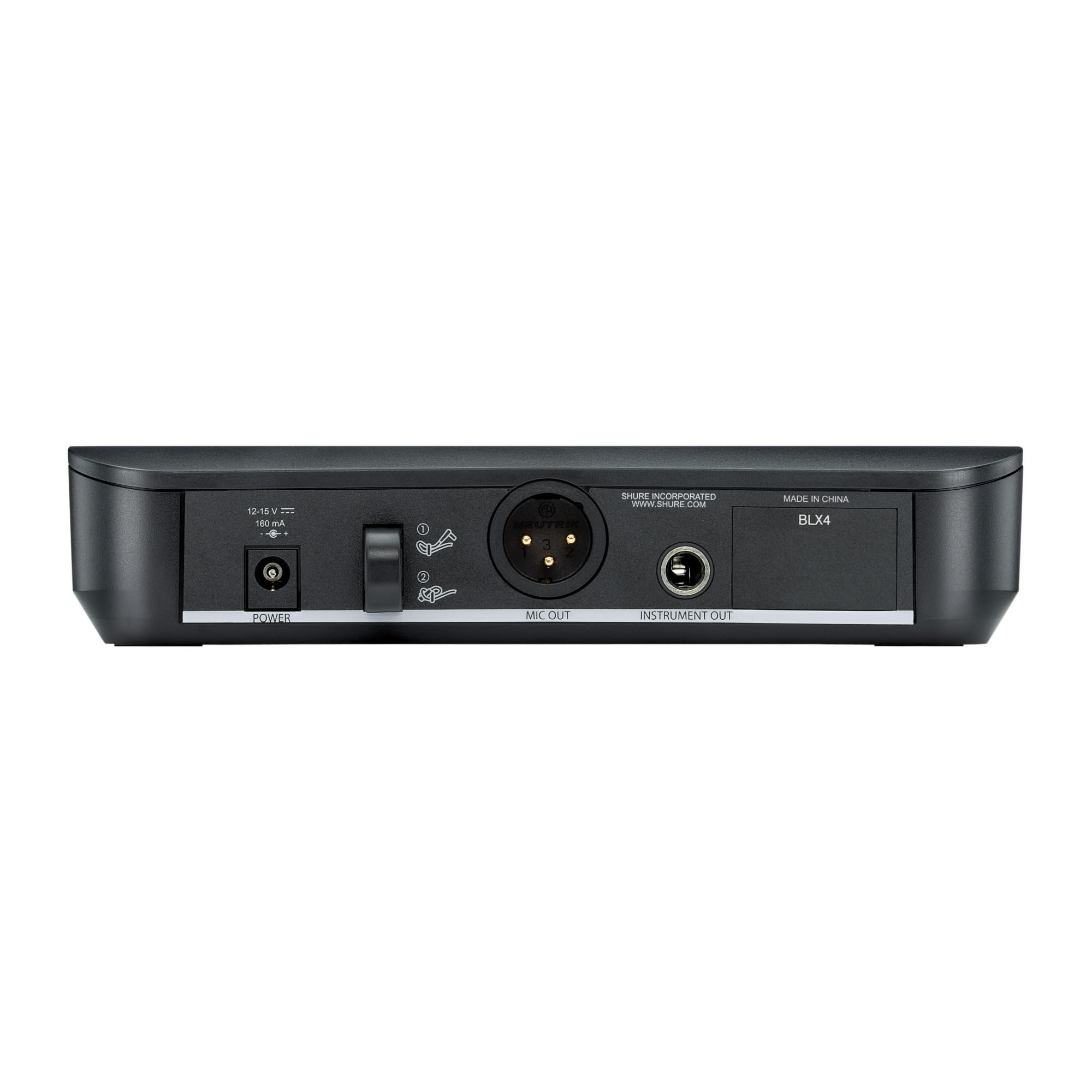 Shure BLX14 UHF Wireless System for Guitar and Bass with 1/4 Jack - 14-Hour Battery Life, 300 ft Range, UHF | Includes 1/4