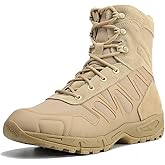 IODSON Men's Military Tactical Boots - Lightweight and Durable Work Boots for Outdoor, Combat, Jungle, Hiking, Backpacking