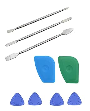 Axtella Set of 3 Metal Openers for Mobile Phone and Gadget Repairing Supporting Speeder Tools With 2 Plastic Spudger for Mobile Screen and Battery Removal and 4 Mobile Opener