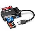 SmartQ C368 USB 3.0 SD Card Reader, Plug N Play, Apple and Windows Compatible, Powered by USB, Supports CF/SD/SDHC/SCXC/MMC/M
