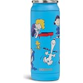 Igloo Peanuts 16 oz Can Tumbler, Blue | Insulated Can Tumbler, Holds 16 oz, The Whole Gang Dancing, Built-In Rubber Coaster, Threaded Leakproof Lid