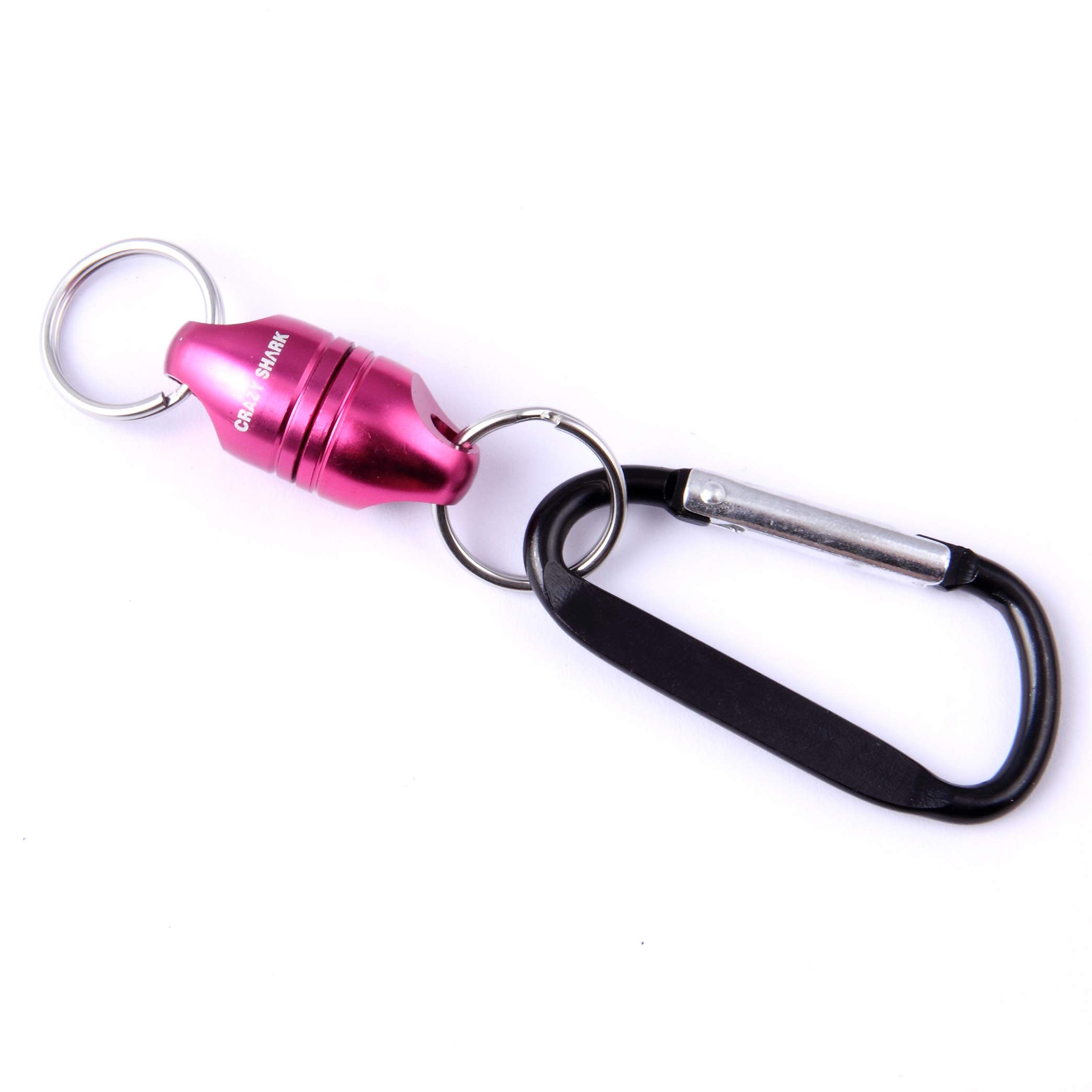 CrazyShark Magnetic Net Release Aluminum Shell for Fly Fishing (Pink)