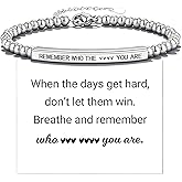 72ore Dont Let The Hard Days Win Bracelet Don't Let the Hard Days Win Remember Who The F You Are Inspirational Gifts for Women