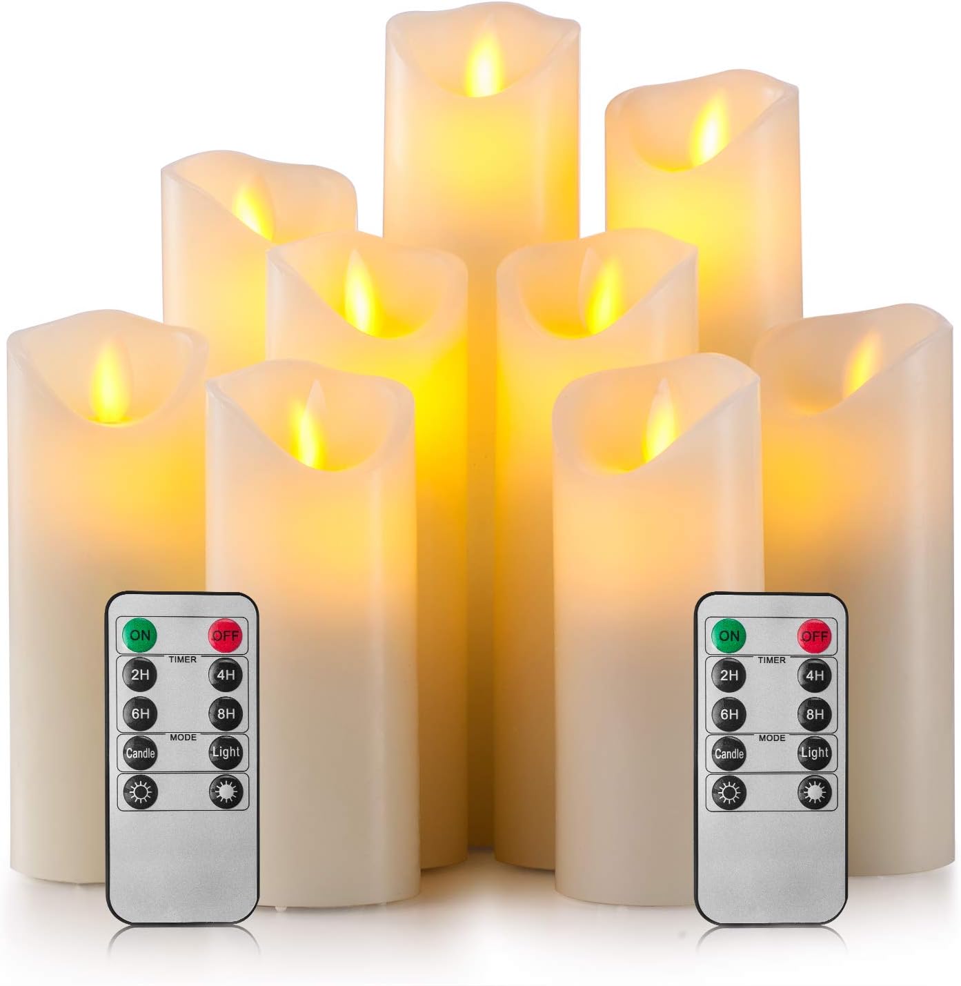 Enpornk Flameless Candles Led Electric Ivory Real Wax
