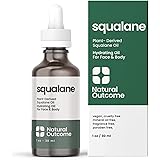 natural outcome Pure Squalane Oil l 100% Plant Derived Squalane Oil for Face, Body, Hair & Lips I Weightless Moisturizing Oil
