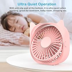 USB Desk Fans Small Quiet - Mini Cute Desk Fan USB