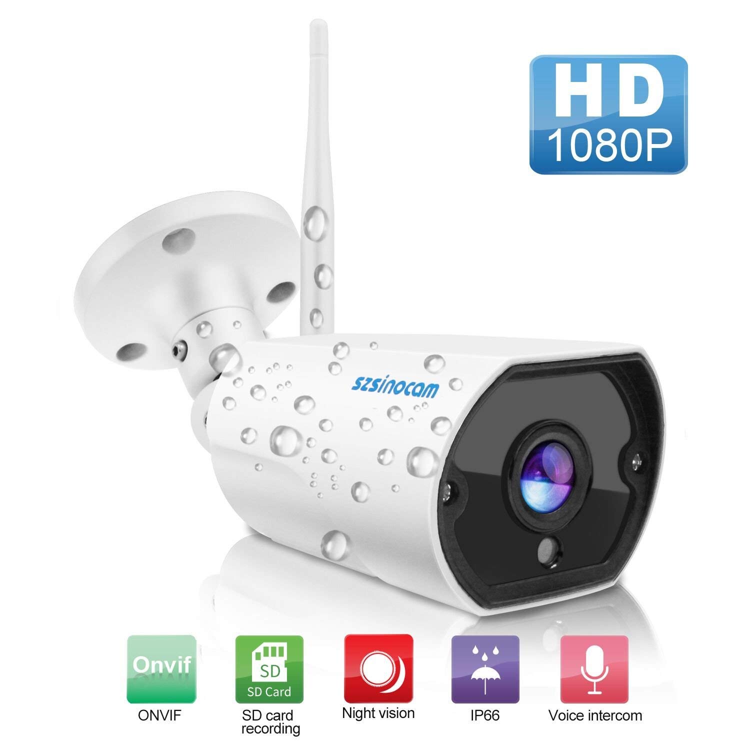 Wifi Security outdoor CCTV IP Camera,HD 1080P Home Amazon.co.uk