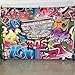 Mocsicka Hip Pop 90's Backdrop 7x5ft Vinyl Graffiti Music 90th Themed Party Background 90s Personalized Portrait Banner Decoration Photography Backdrops