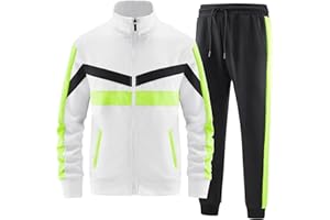ANOTWENER Men's Casual 2 Piece Tracksuit Sets Long Sleeve Full Zip Jacket and Sweatpants Jogging Sport Outfits Sweatsuits