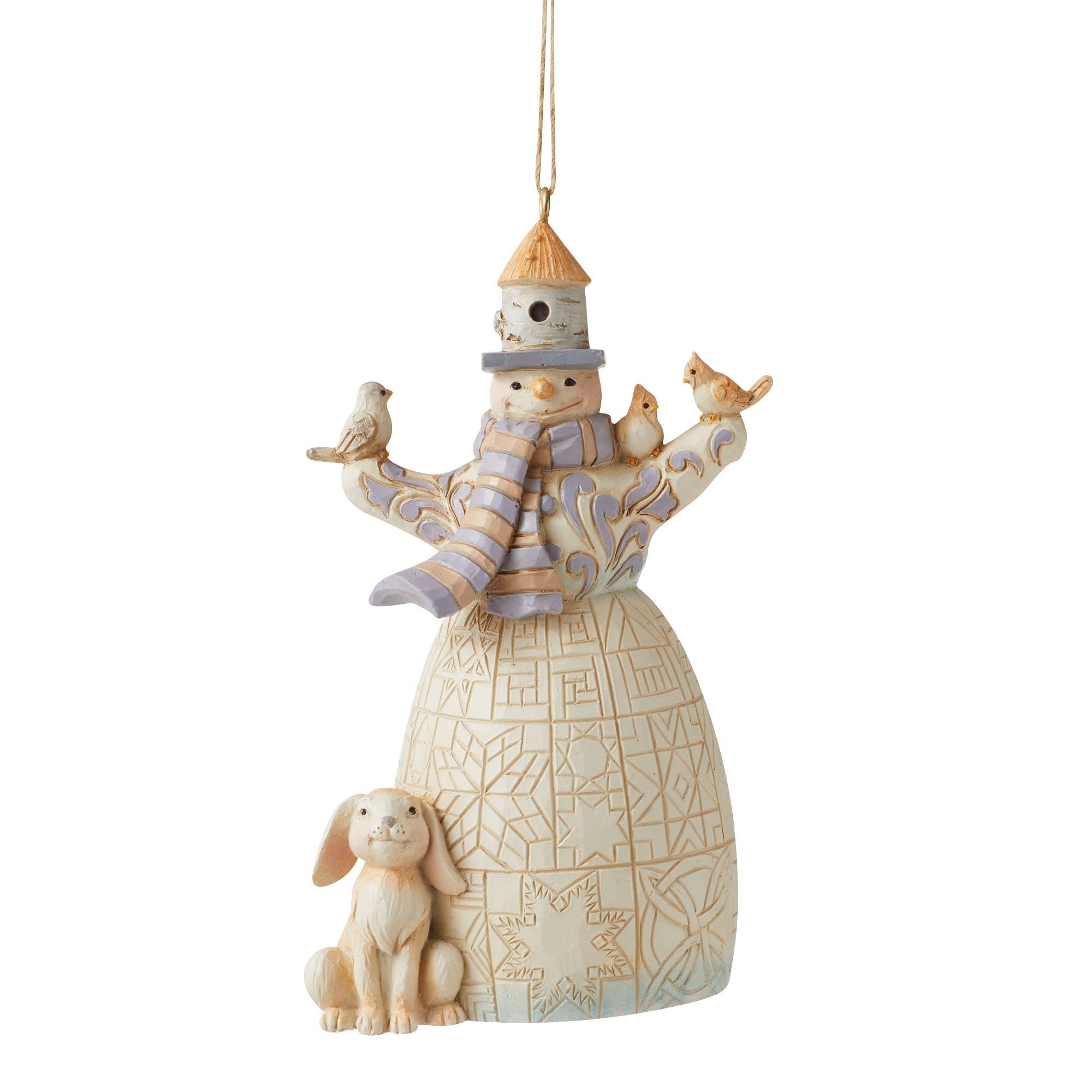 Enesco Jim Shore Heartwood Creek - Woodland Snowman with Animals Hanging Ornament