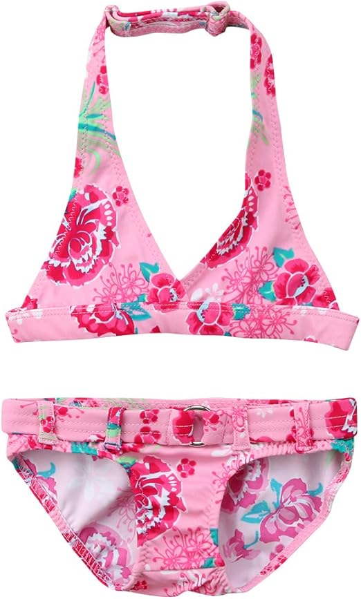 West Sweety Summer Cute Baby Girls TwoPiece Bikini Set Pink Floral