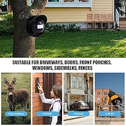 Seanme Upgrade Driveway Alarm Wireless Outside