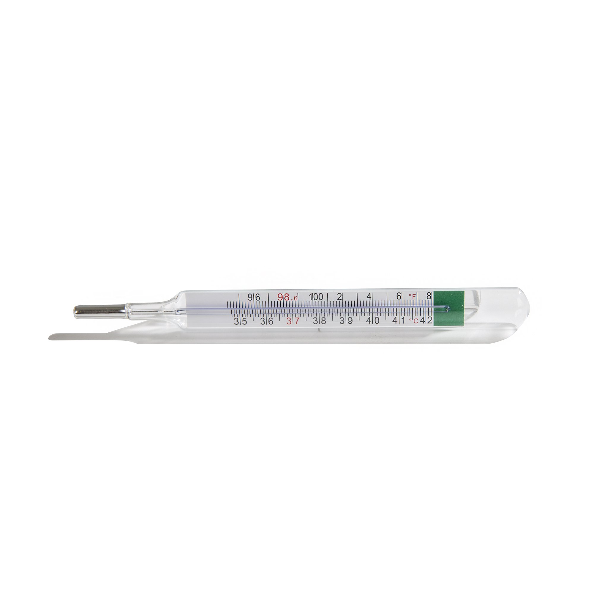 Mercury Free Oral Glass Thermometer, Pack of 2
