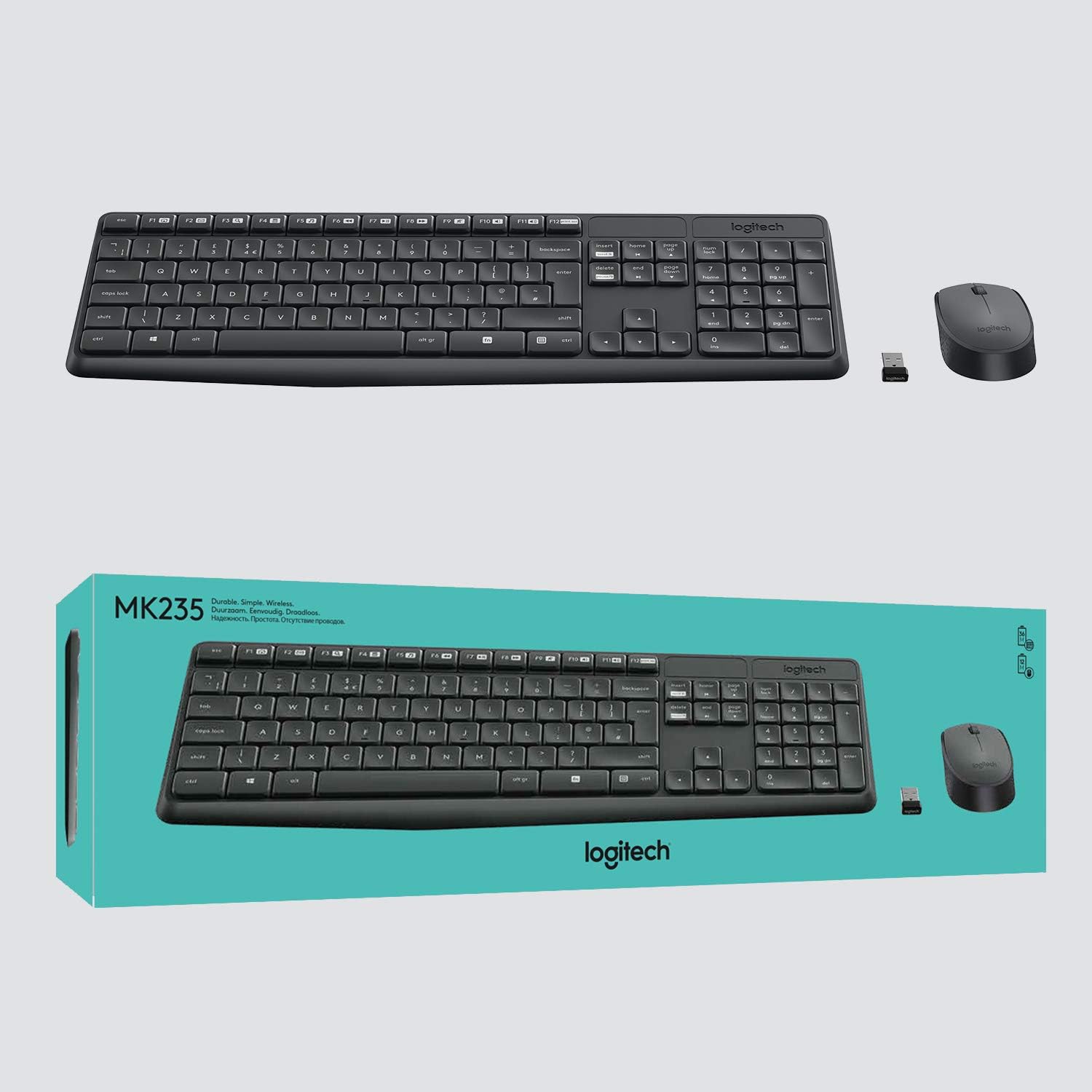Logitech MK235 Wireless Keyboard and Mous MausTastaturkombination