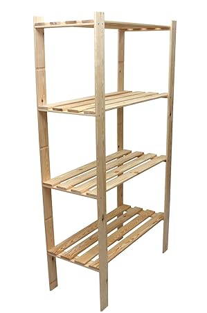 Modo24.de HOLZREGAL B-23 4 BÖDEN 150x80x40 cm aus 17 mm Holz BÜCHERREGAL MASSIVHOLZREGAL KELLERREGAL BÜROREGAL