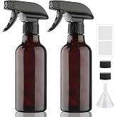 Hethyo Glass Spray Bottles 10oz 2 Pack, Mist/Stream | Mist/StreamSpraying Small Refillable Containers for Hair Care, Cleaning Solutions, Plants, Essential Oils