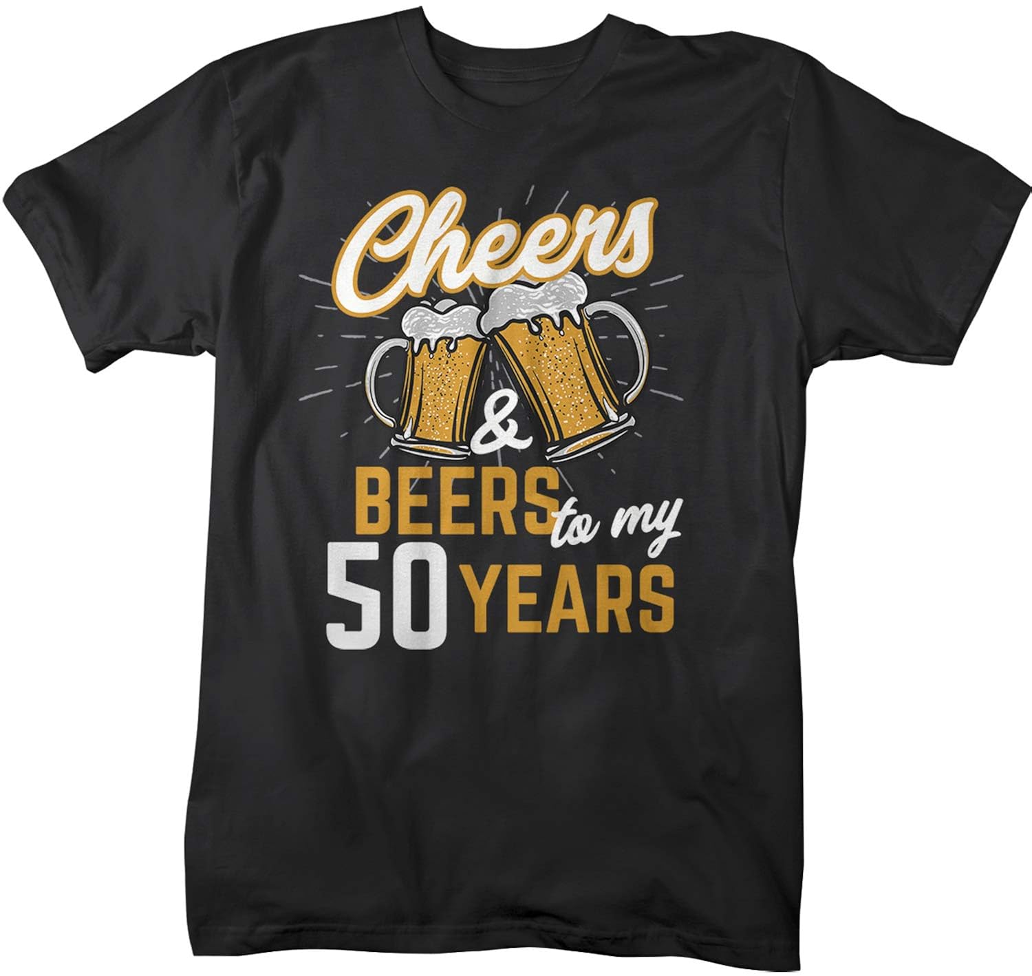 S Funny 50th Birthday T Shirt Cheers Beers Fifty Years Kinihax