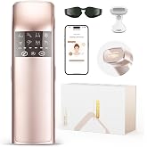 IPL Laser Hair Removal, 25J Triple-Pulse, 12cm&sup2; Sapphire, 37&deg;F Ice-Cooling | Nearly Painless for Ingrown &amp; Coarse Hair, Use for Armpits Legs Arms Bikini Line, 200 Flashes per Minute, Auto Flashing Mode